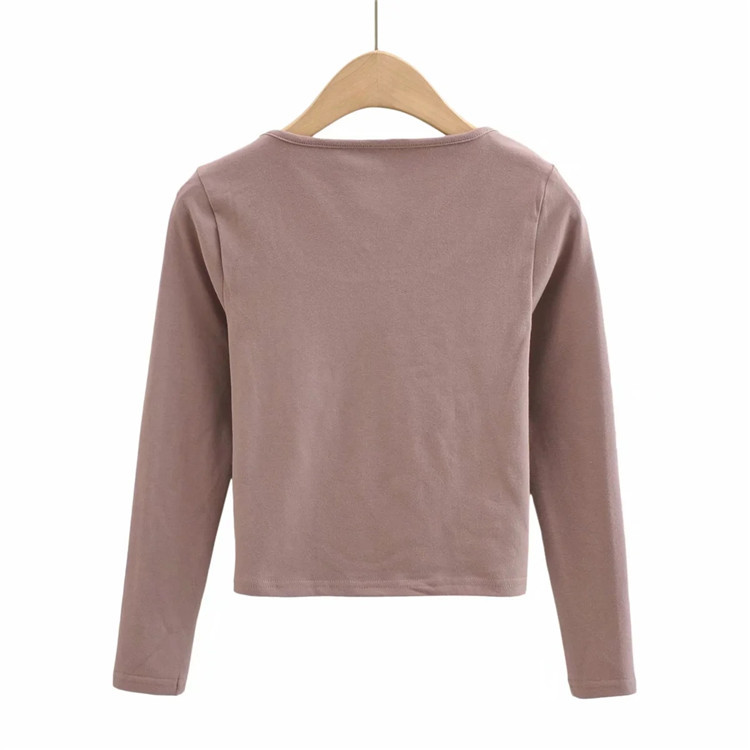 slim long-sleeved knit sweater  NSLD21141