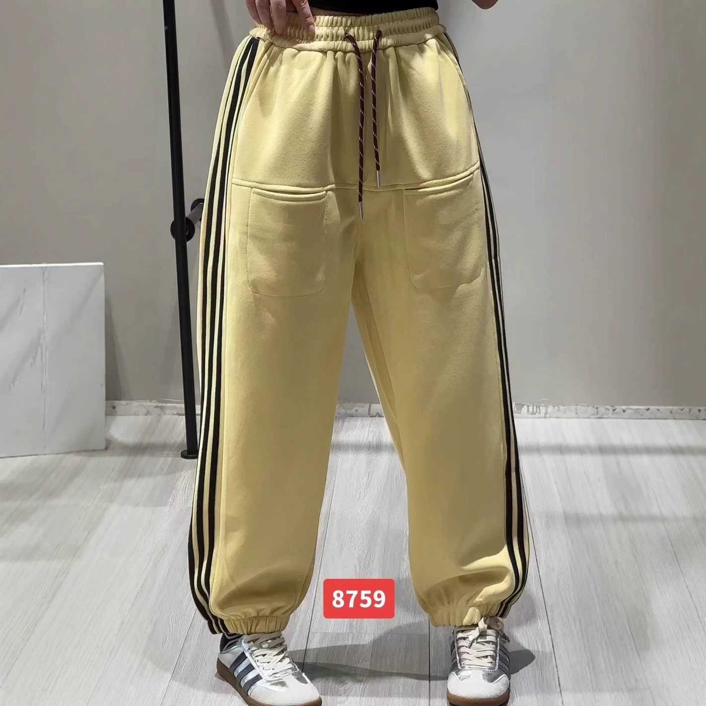 Spring fashionable trousers, Korean style, elastic waist