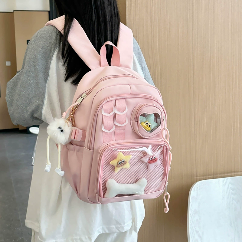 Japanese brand transparent badge, cute backpack