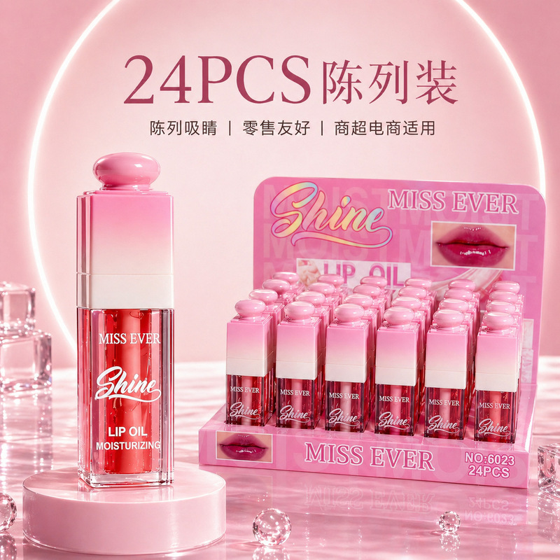 Cross-Border Exclusive Supply of the Popular D-Brand 25Th Edition Lip Oil in 6 Colors, Long-Lasting Moisturizing for a Glossy and Plump Lip Effect