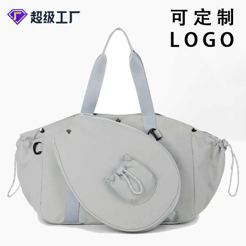 Bolsa de tenis transfronteriza, bolsa de entrenamiento deportivo, bolsa de acondicionamiento físico, bolsa de raqueta portátil de bádminton de gran capacidad, bolsa deportiva de separación seca y húmeda