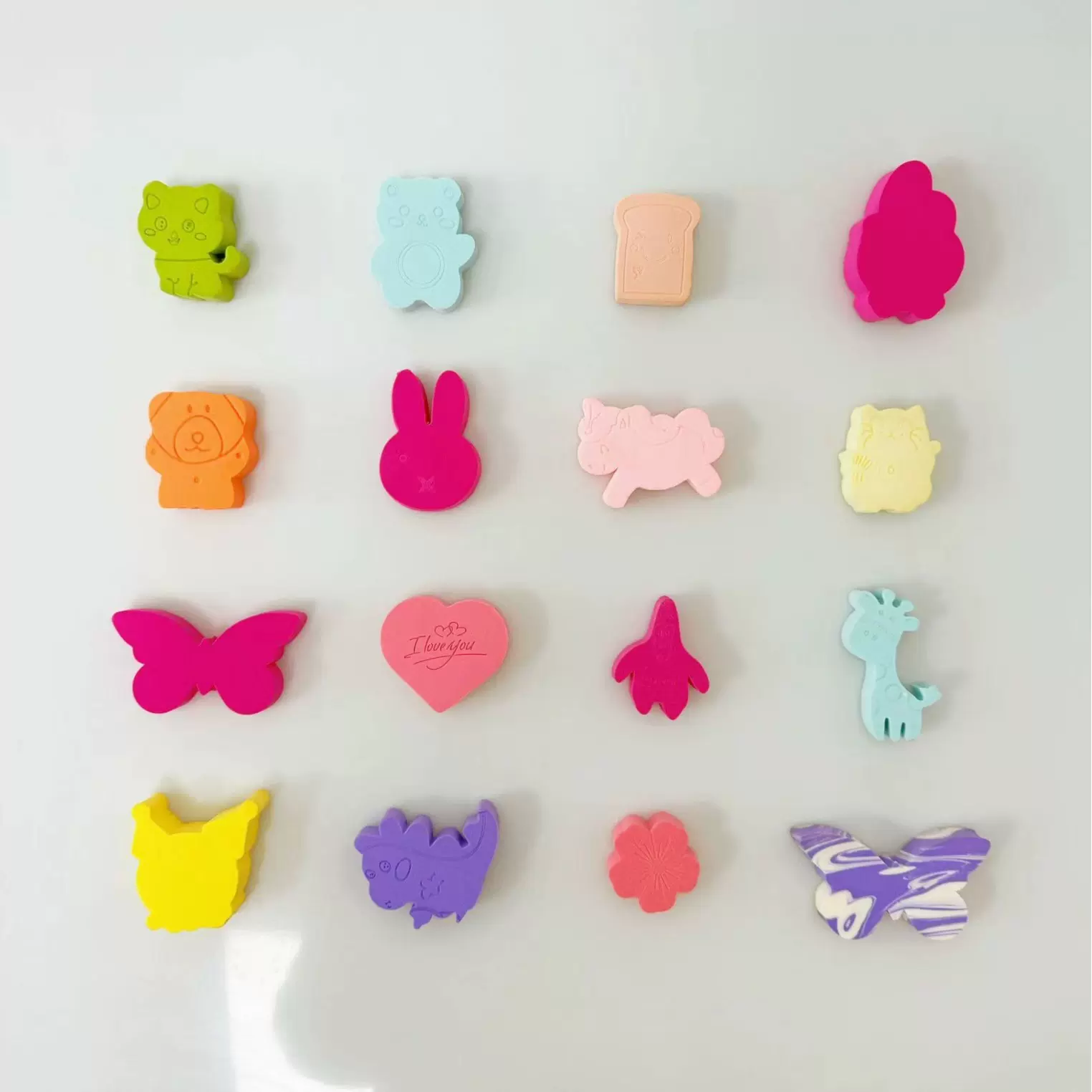 非乳胶平面扑爱心三角小动物  泡水变大变厚干湿两用平面美妆蛋