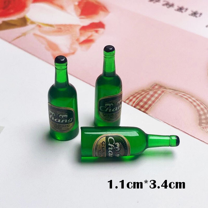 クリエイティブシミュレーショングリーンビール洋酒瓶小酒瓶diy夜灯置物樹脂小物夜灯アクセサリー|undefined