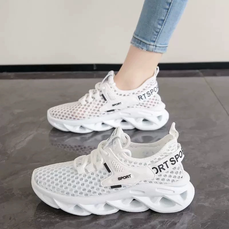 2025 новые женские летние кроссовки из сетки, тонкие, дышащие, с крупной сеткой, для бега и повседневной носки