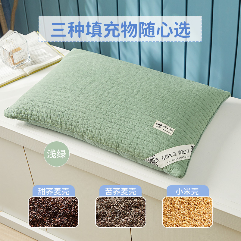 そば枕は全そばの皮を分解して枕の芯を充填して睡眠の頚椎の家庭用寮のシングル男性の硬い枕を保護することができます。|undefined