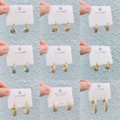 Liyin/Libeliying カラフルなオイルドリップシリーズ ニッチデザイン 高級感 おしゃれな雰囲気 イヤリング イヤリング