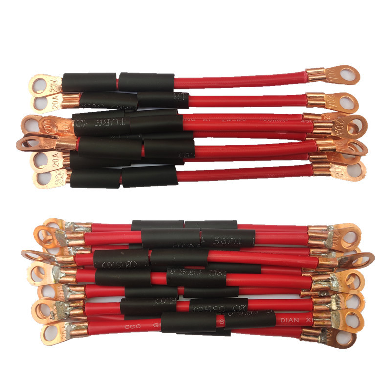 国标纯铜1.5-2.5-4-6电动车电瓶连接线电池串连线摩托车延长线