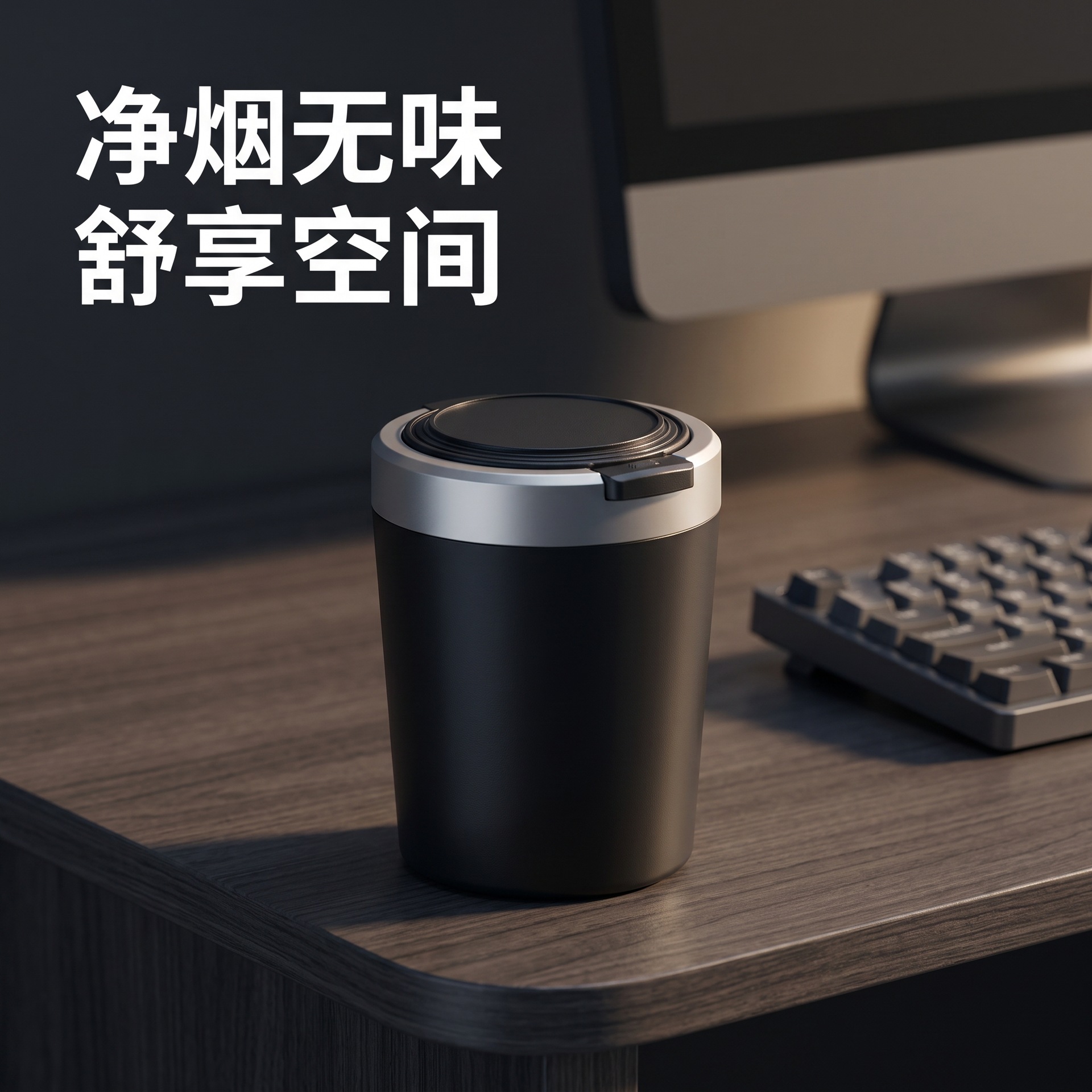 Factory direct sale of new car ashtray with light and one-touch lid opening, personalized and practical car accessory
