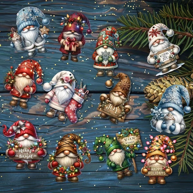 クロスボーダークリスマス木製ノーム装飾ペンダントクリスマスツリー装飾品クリスマスパーティーパーティーアクセサリー|undefined