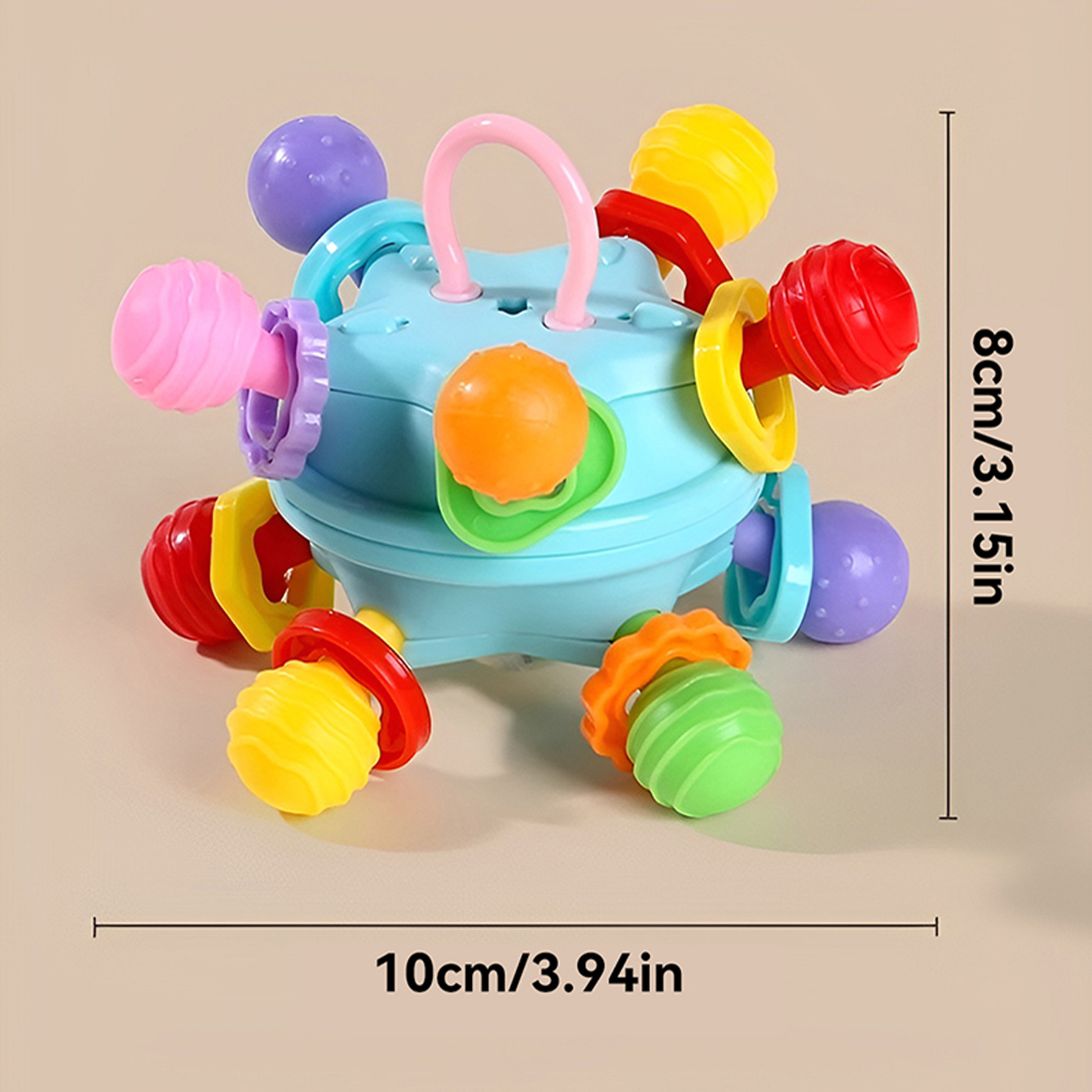Sonajero de mano para bebé, bola atómica Manhattan hervible, juguete para recién nacido, venta al por mayor, transfronterizo Amazon