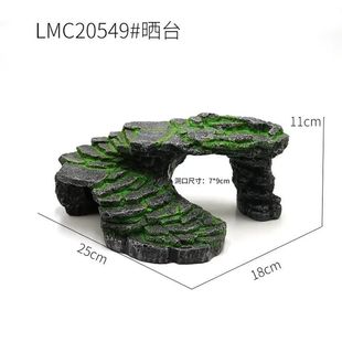 Turtle Basking Platform Reptile Ladder Climbing Platform Hiding Hole Gecko Hiding House Aquarium Pet Landscaping Turtle Drying Platform