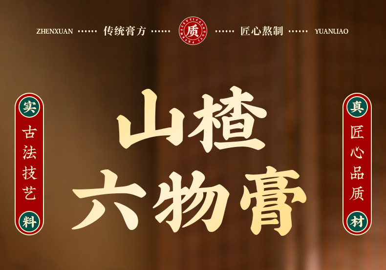 Hawthorn Six-Herb Paste with Chicken Gizzard Lining (Shan Zha Liu Wu Gao) — 300g Traditional Herbal Paste overview