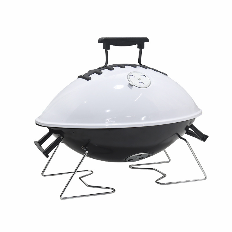 horno de barbacoa portátil transfronterizo en forma de oliva horno de carbón elíptico plegable al aire libre horno de bola desmontable horno pequeño