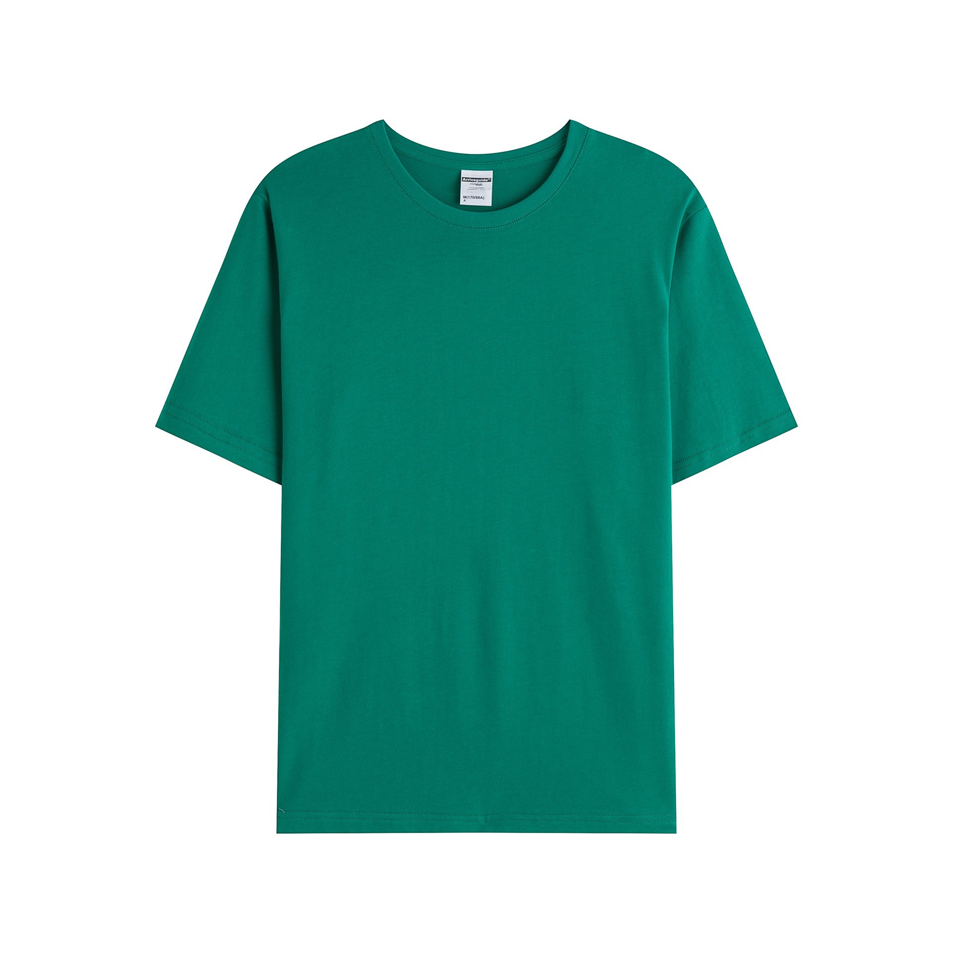 190g algodón de color sólido diario cuello redondo ropa de trabajo suelta colectiva clase uniforme cultural manga corta Camiseta impresión personalizada