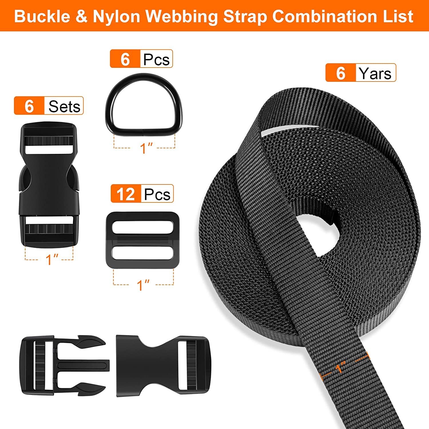 Insert buckle straps Japanese buckle double-ended adjustable suitcase straps multi-functional straps pet collar traction rope