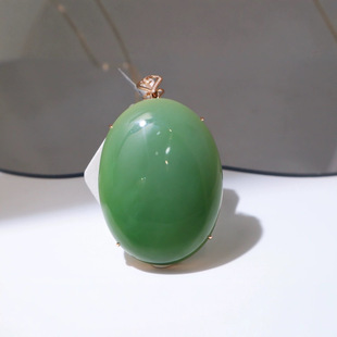 [Hetian Jade Jasper Egg Pendant] Overall Size Is About: 55/34.5/11mm Natural Hetian Jade