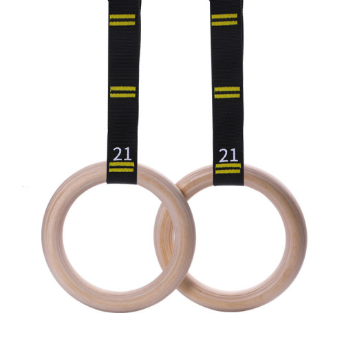 Indoor gymnastics fitness pull-ups rings sports rings birch wood rings set household sports rings