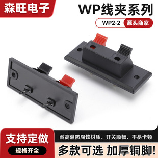 WP2-2 wire clamp two aging test wiring clamp small size speaker clamp 2P spring terminal external wiring socket