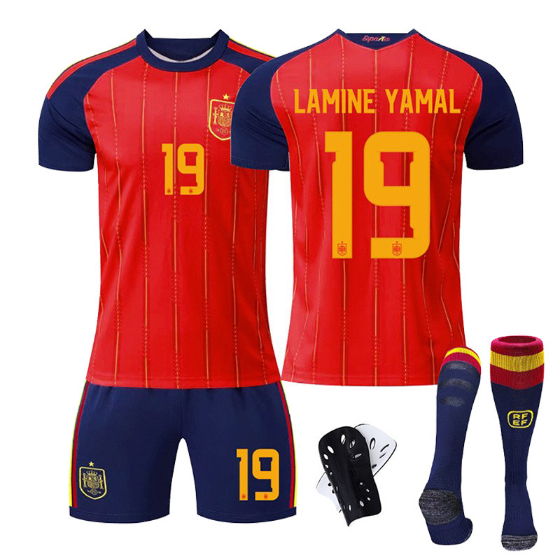 2026 Spain World Cup Jersey Number 9 Gavi 19 Yamal 4 Kuba Pedri Set Football Uniform 2026 Spain World Cup Jersey Number 9 Gavi 19 Yamal 4 Kuba Pedri Set Football Uniform