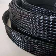 18MM黑色编织网管 尼龙伸缩套管 线材保护编织套 蛇皮网