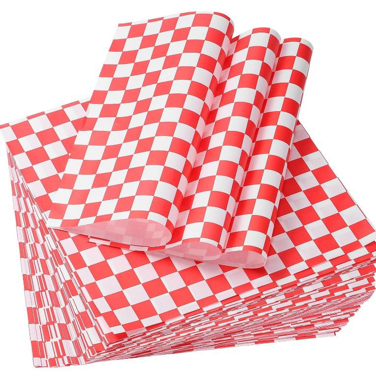 Papel a prueba de aceite Papel de hamburguesas Papel bandeja de aceite Papel de pan Papel para hornear Papel de almohadilla de pizza Papel de freidora de aire