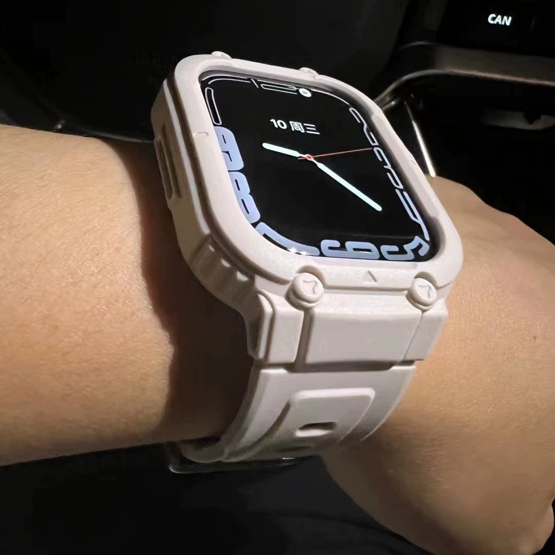 Новинки подходят для Apple Watch ремешок 5678 поколения SE армированный интегрированный TPU спортивный ремешок iWatch