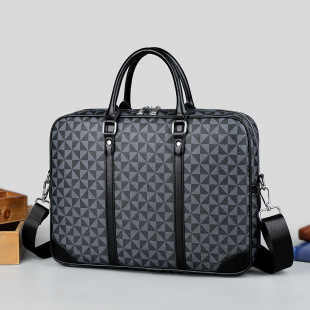 Sh197 Briefcase Computer Bag Crossbody Bag Presbyopia Lychee Pattern Large Capacity Easiest for Match Trend