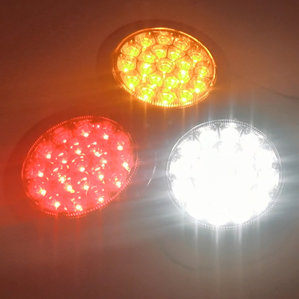 En stock suministro remolque luz redonda LED camión luz lateral logística camión hamburguesa luz bomba coche luz de conducción