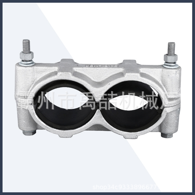 高压双芯电缆固定夹JGW2双线用一字型铝合金线夹线缆管夹
