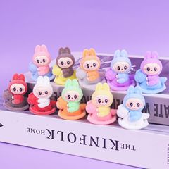 植毛回転木馬ラブブ人形小さなペンダントデスクトップ小さな装飾品女装ウサギ工芸品在庫卸売