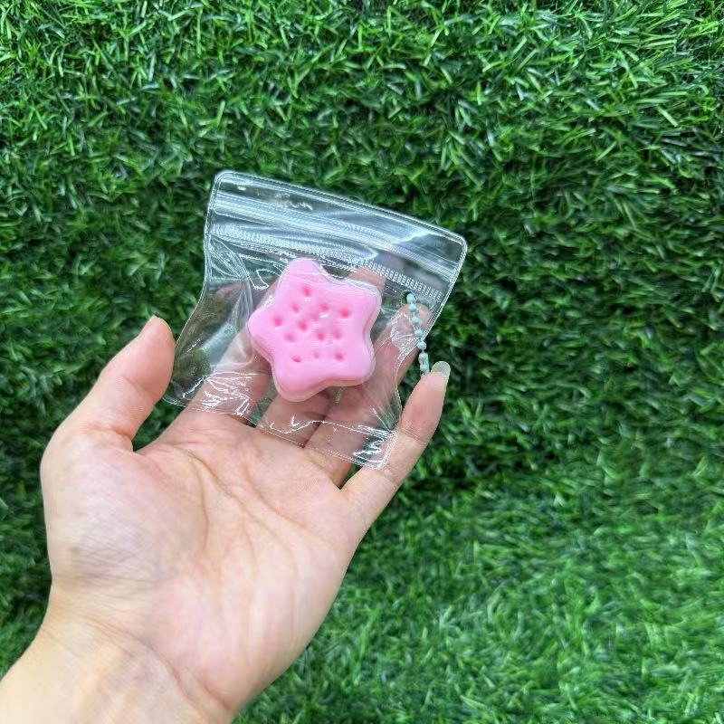 핑크색 오각별 샌드위치 쿠키