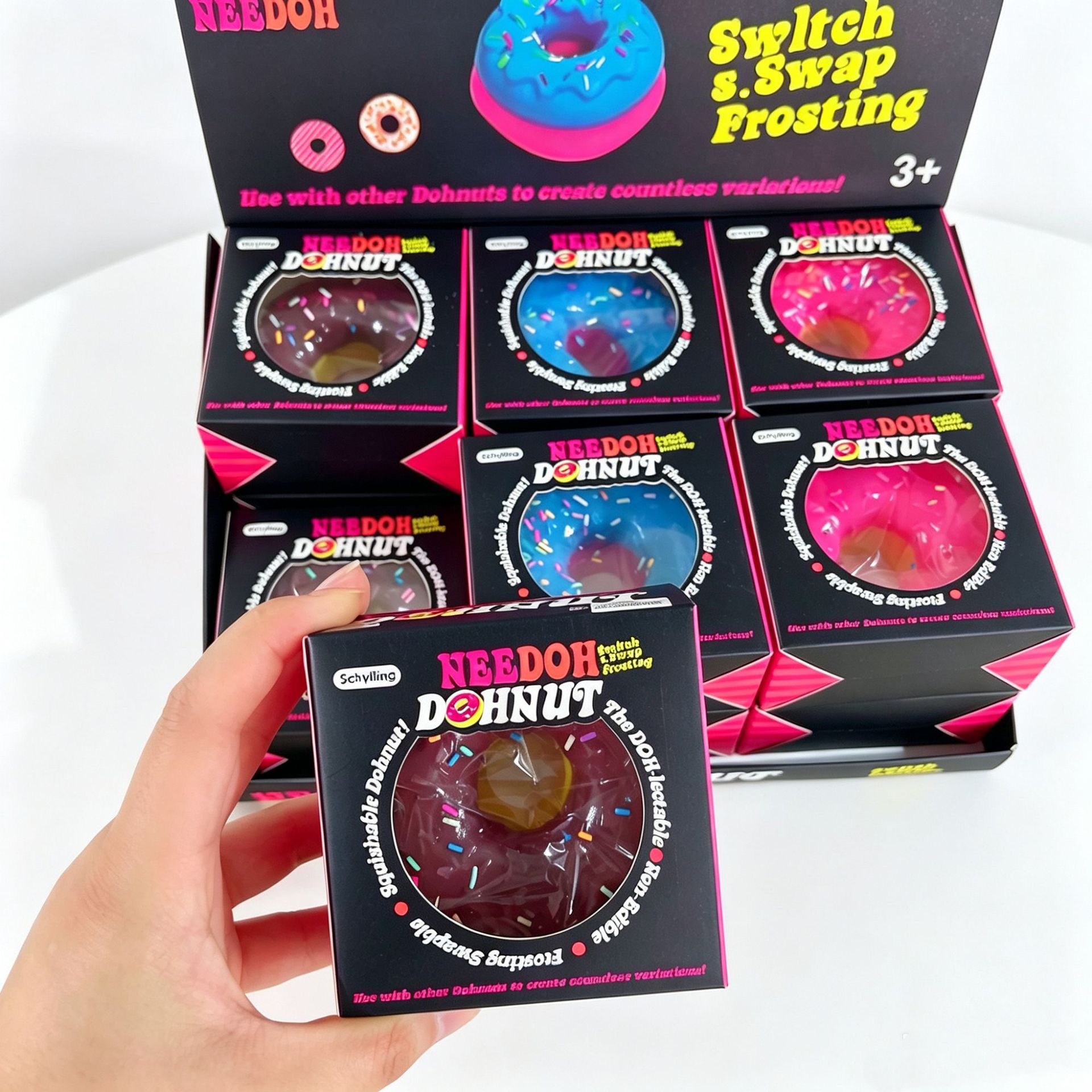 Nuevos productos transfronterizos Schylling NeeDoh Jelly Donut Jelly Donut Extrusión de juguetes