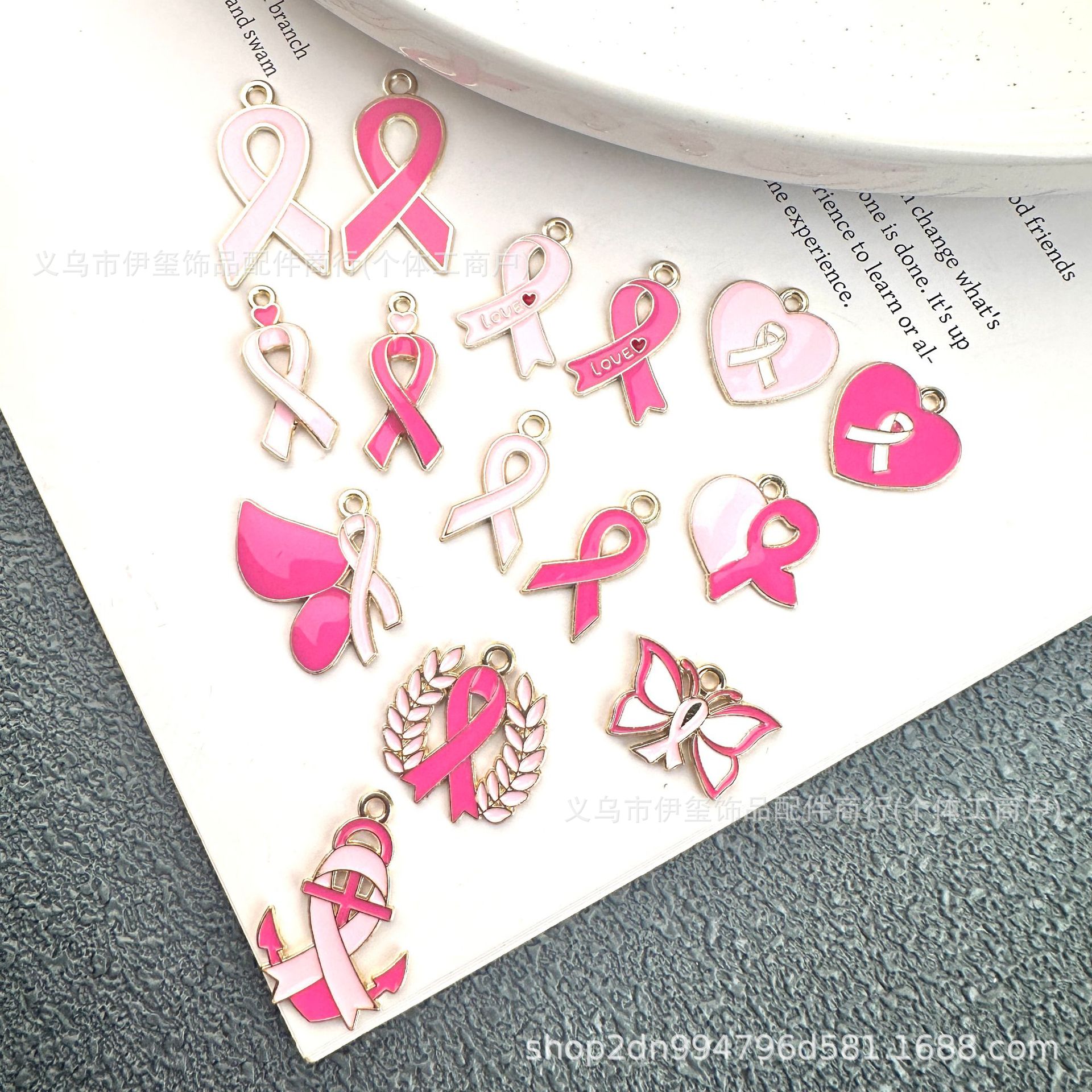 's Best-selling Hope Pink Butterfly Ribbon Diy Handmade Jewelry...