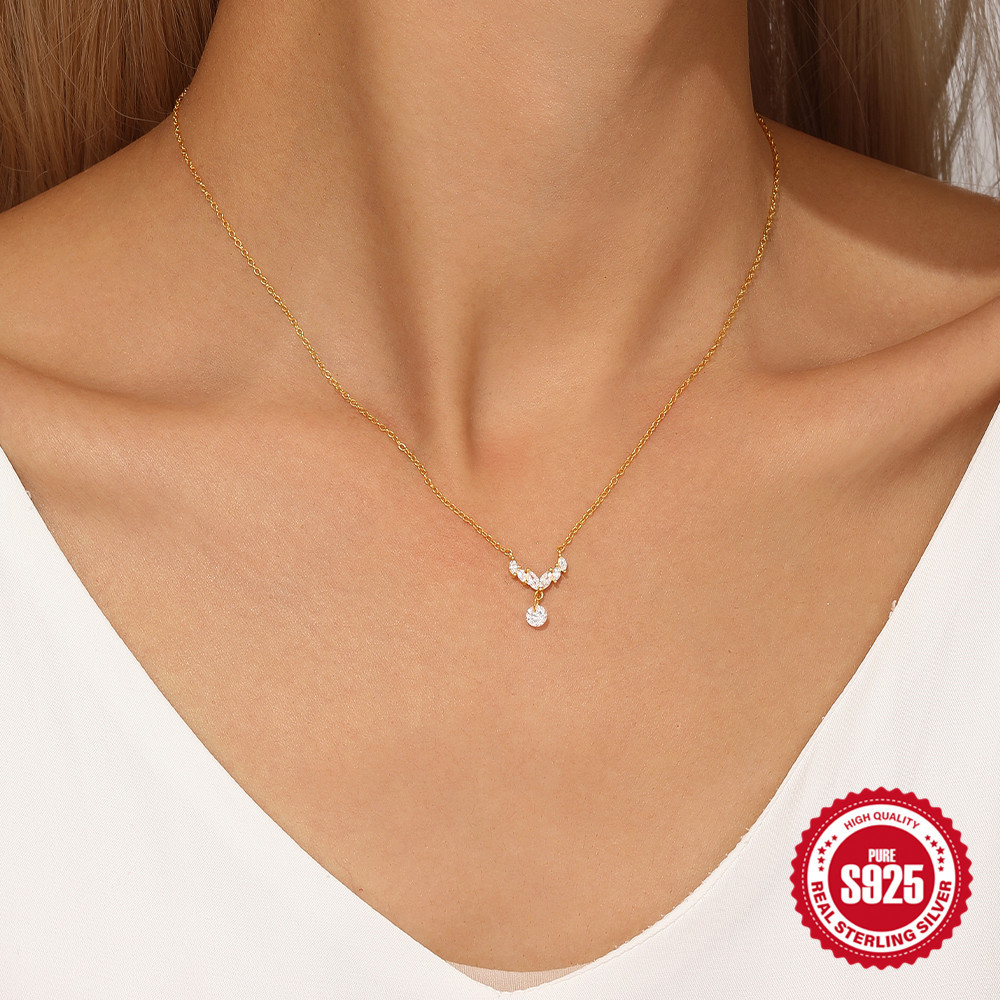 Viajero de estilo europeo y americano, fácil de usar, plata de ley s925, ojo de caballo, circón, costura, personalidad, temperamento, collar de agilidad versátil