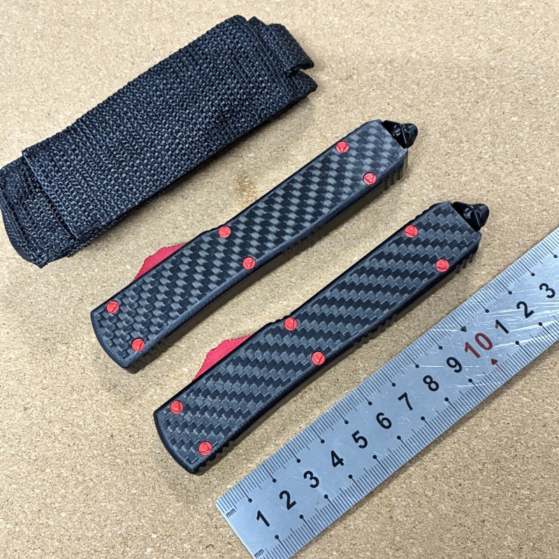 跨境热销微技术UTX-85户外工具OTF多功能EDC配件铝合金碳纤刀手柄