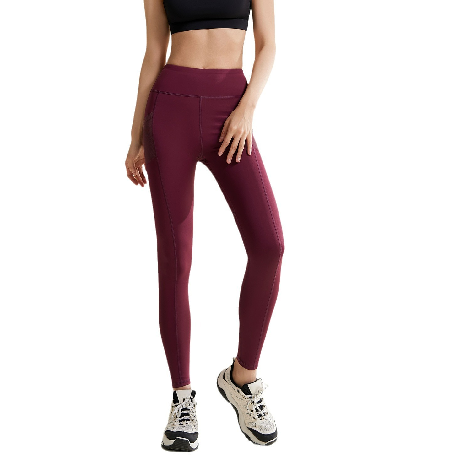 Zona especial transfronteriza deportivo pantalones de fitness pantalones de melocotón correr caderas cintura alta abdominal elástico cuerpo apretado