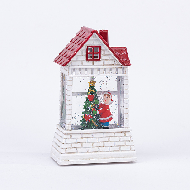 クリスマス装飾サンタナイトライトホワイトヨーロピアンスタイルクリスマス小さな家の装飾品発光クリスマスギフト|undefined