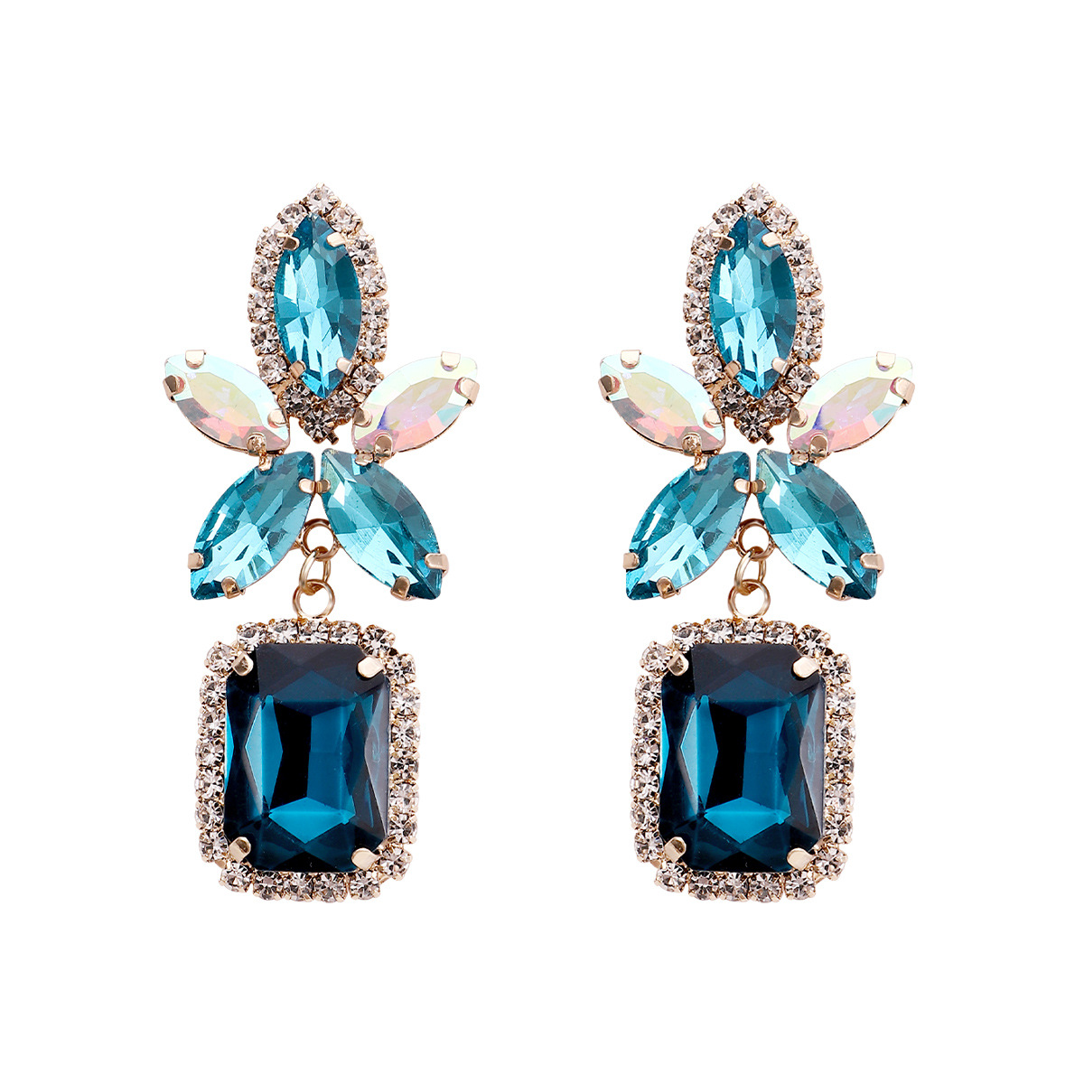 Fashion Eye Alloy Inlay Rhinestones Womenu0027S Drop Earrings 1 Pair