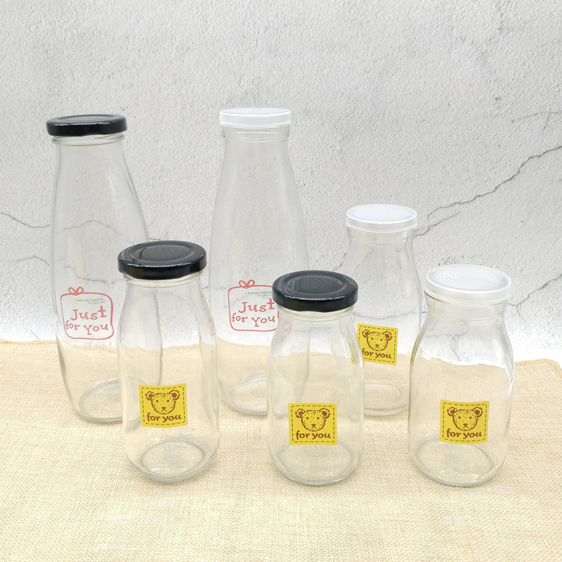 牛乳瓶、ヨーグルト瓶、業務用密封ガラス瓶、大型飲料ジュース豆乳瓶、朝食用牛乳瓶、大容量
