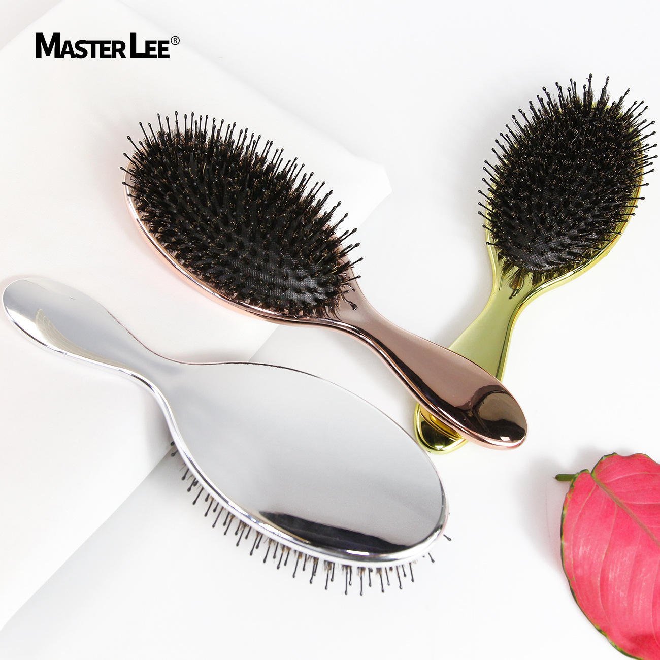 马斯特里外贸气囊梳头皮按摩梳美发造型猪鬃毛梳顺发梳子工厂批发