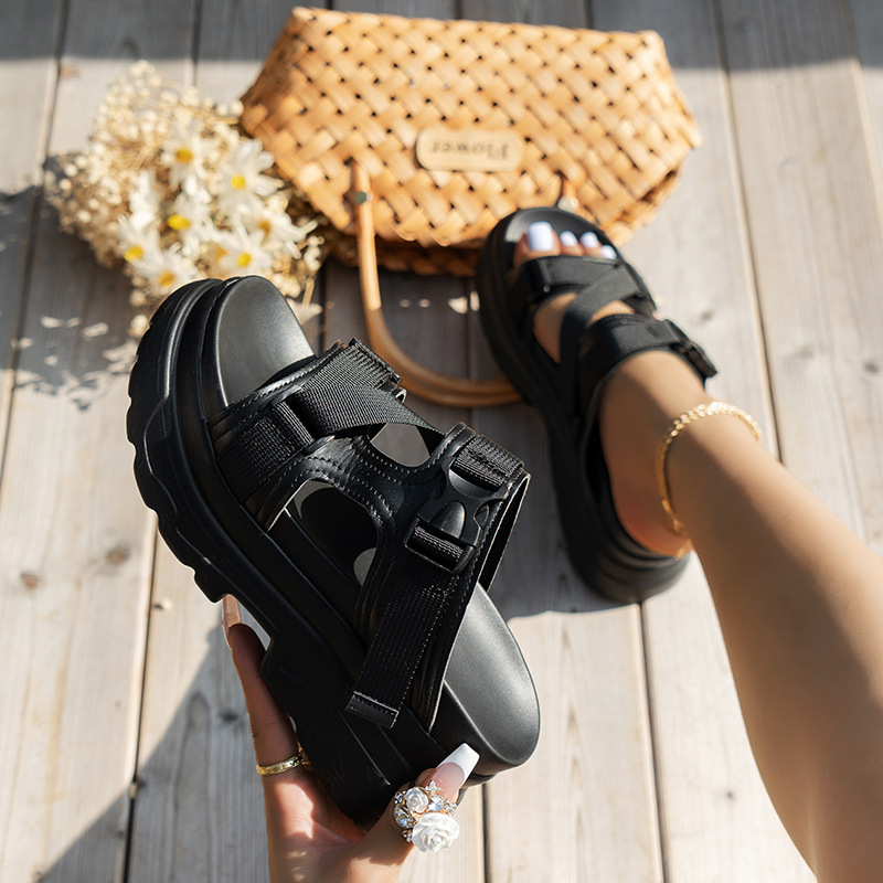 Dames platform sandalen met dikke zool modieuze zomerschoenen_voghion.com