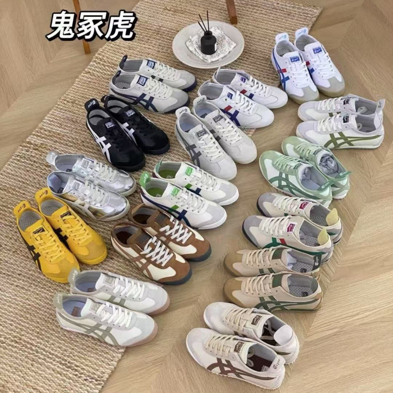 莆田高版本纯原 tiger鬼冢虎头层皮面一脚蹬休闲懒人鞋情侣德训鞋|undefined