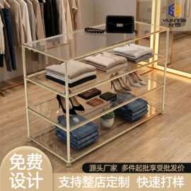 高端服装店展示架中岛台轻奢女装店陈列架鞋包展示柜店铺道具