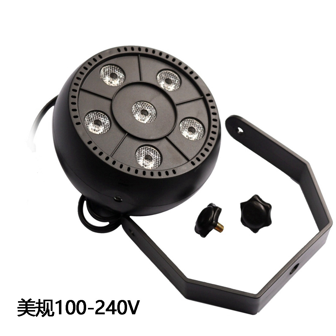 Luz LED PAR de 6 focos RGB con control remoto USB, ideal para fiestas, escenarios y decoración ambiental