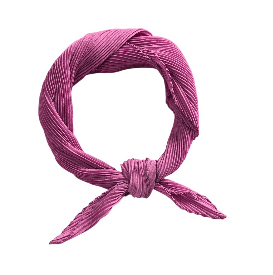 J40 クロスボーダー 無地 韓国風 小さな正方形スカーフ 春秋万能 エレガントでファッショナブルなオフィスウェア用シフォンスカーフ