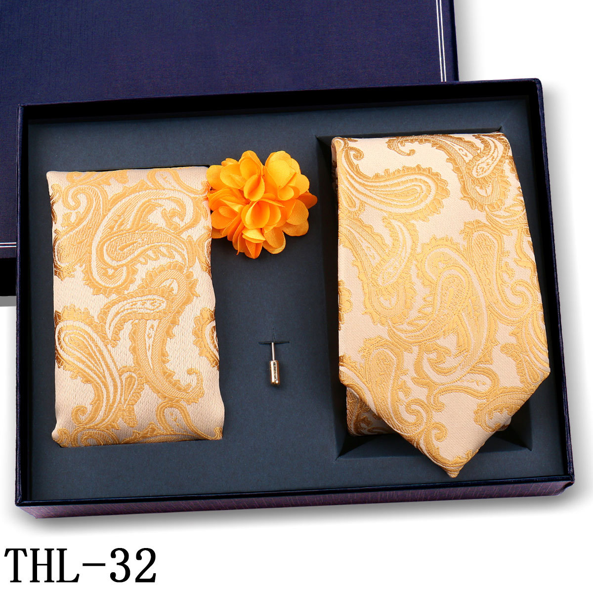 Juego de Corbata y Pañuelo para Hombre Poliéster para Bodas y Eventos de Negocios image 38