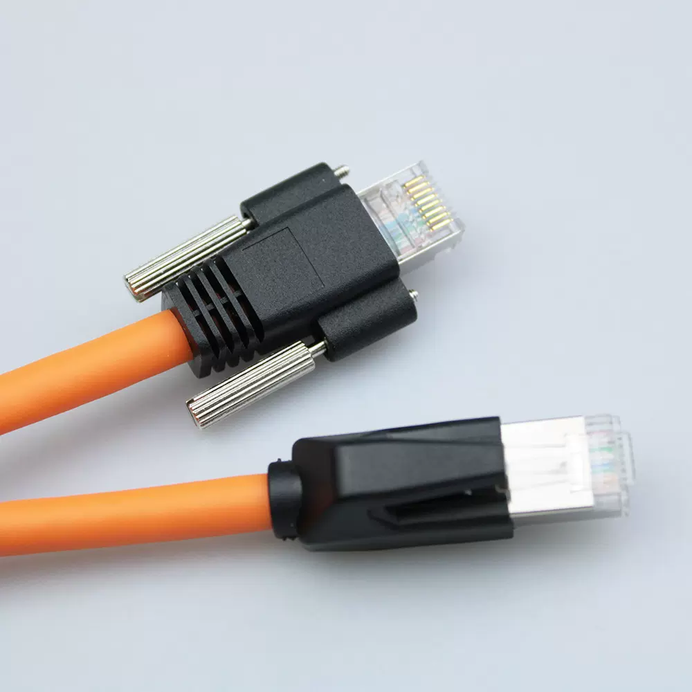 万兆高柔工业相机网线拖链海康CCD八类万兆网线gige屏蔽线带螺丝