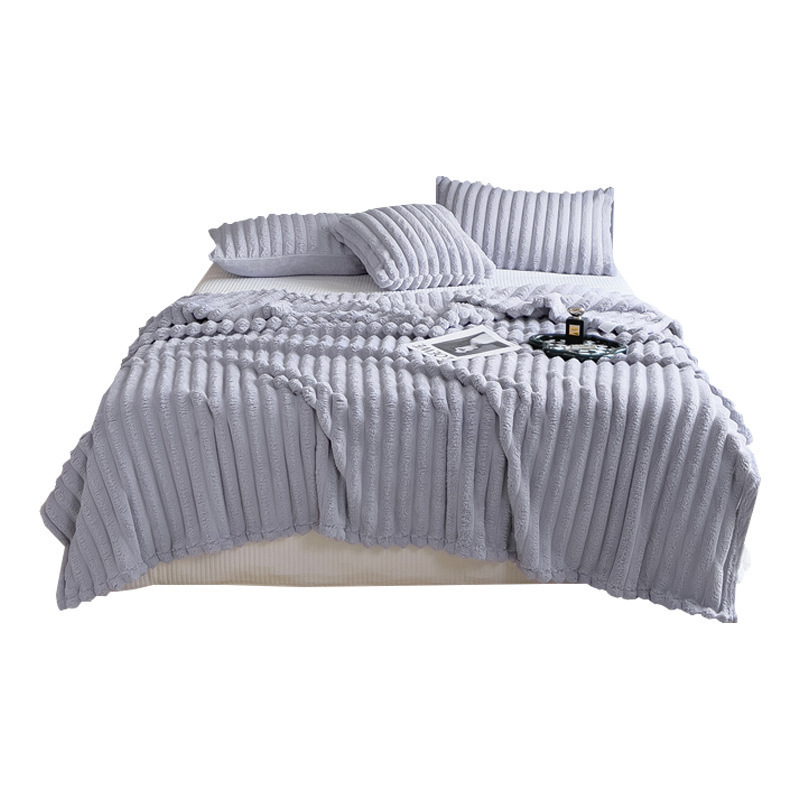 Mantras de peluche de conejo gruesas mantas de peluche de coral cálidas mantas de peluche de doble cara siesta mantas de peluche sábanas de peluche de leche pieza única