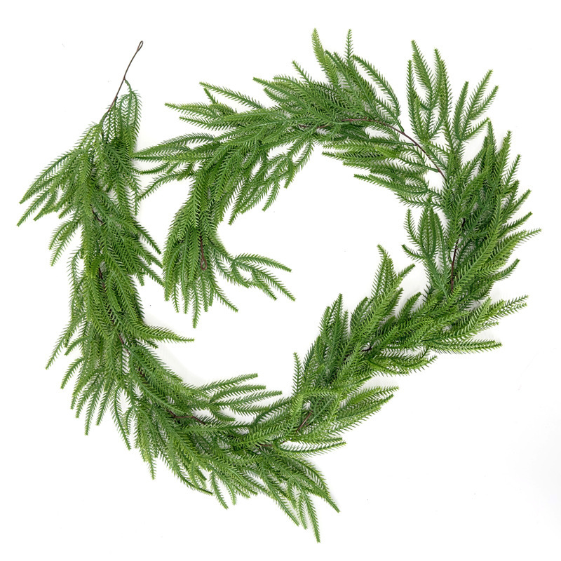 Amazon 人工模擬緑の植物新しいクリスマスノックフォード松葉ソフトゴム籐ガーランド装飾巻きついた蔓|undefined