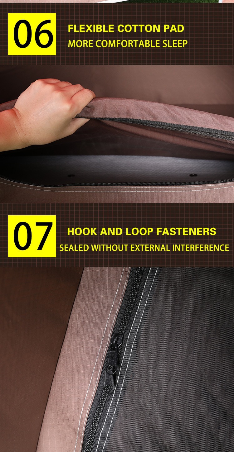 Hard Folding Side-Opening Suv Car Roof Tent with Aluminum Alloy Hard Top, Fully Automatic Quick-Opening Car Roof Tent